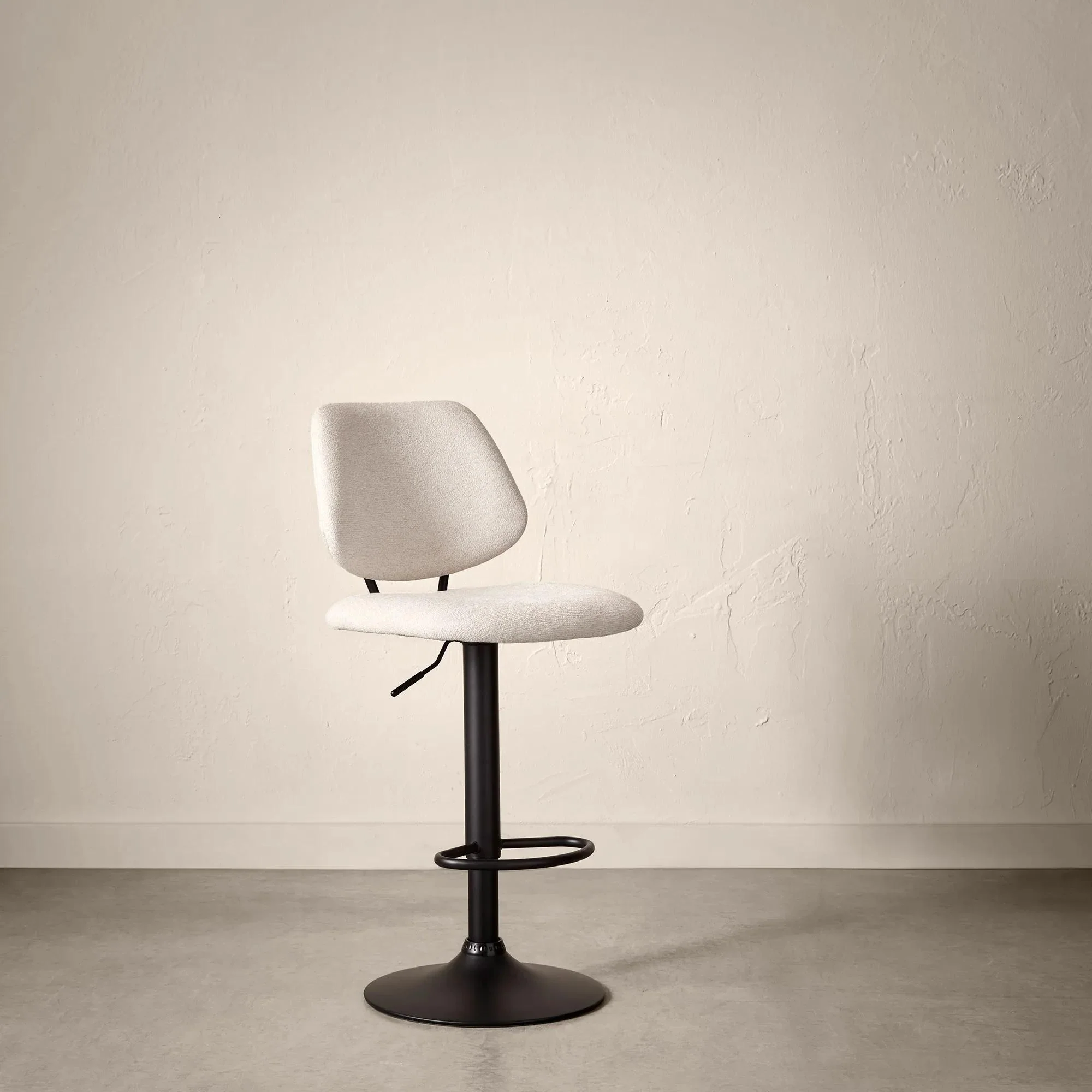 Fabric and Metal Adjustable Counter Stool - Image 3