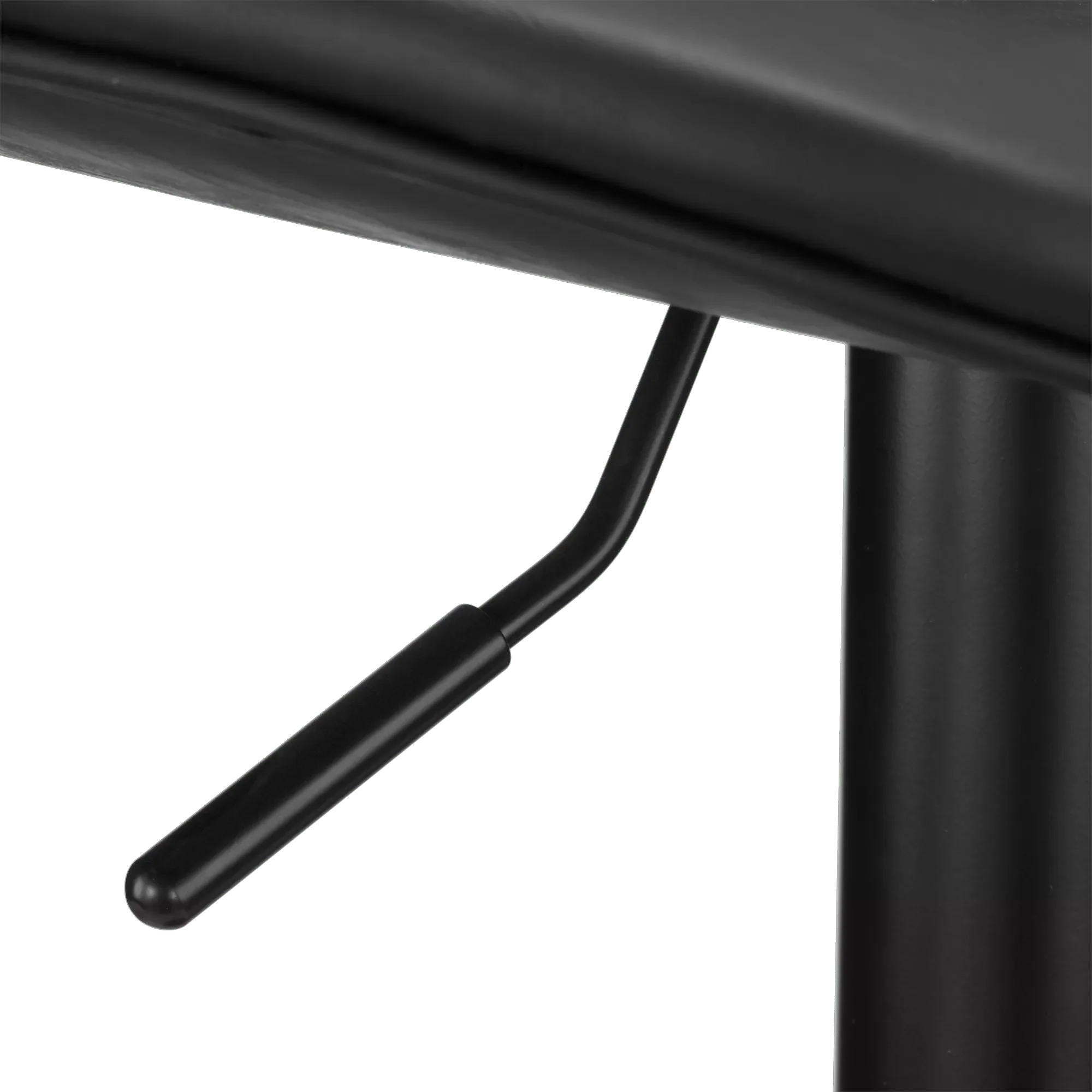 Black Textured Faux Leather & Metal Adjustable Bar Stool - Image 12